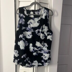 Apt. 9 Black and White and Purple Sleeveless Tank Top